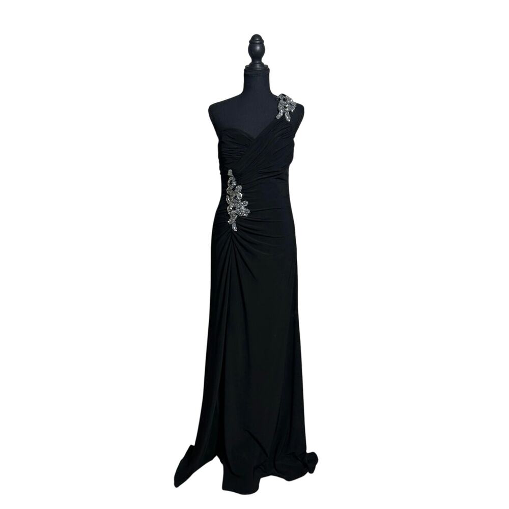 ✨ Caché One-Shoulder Beaded Mermaid Dress